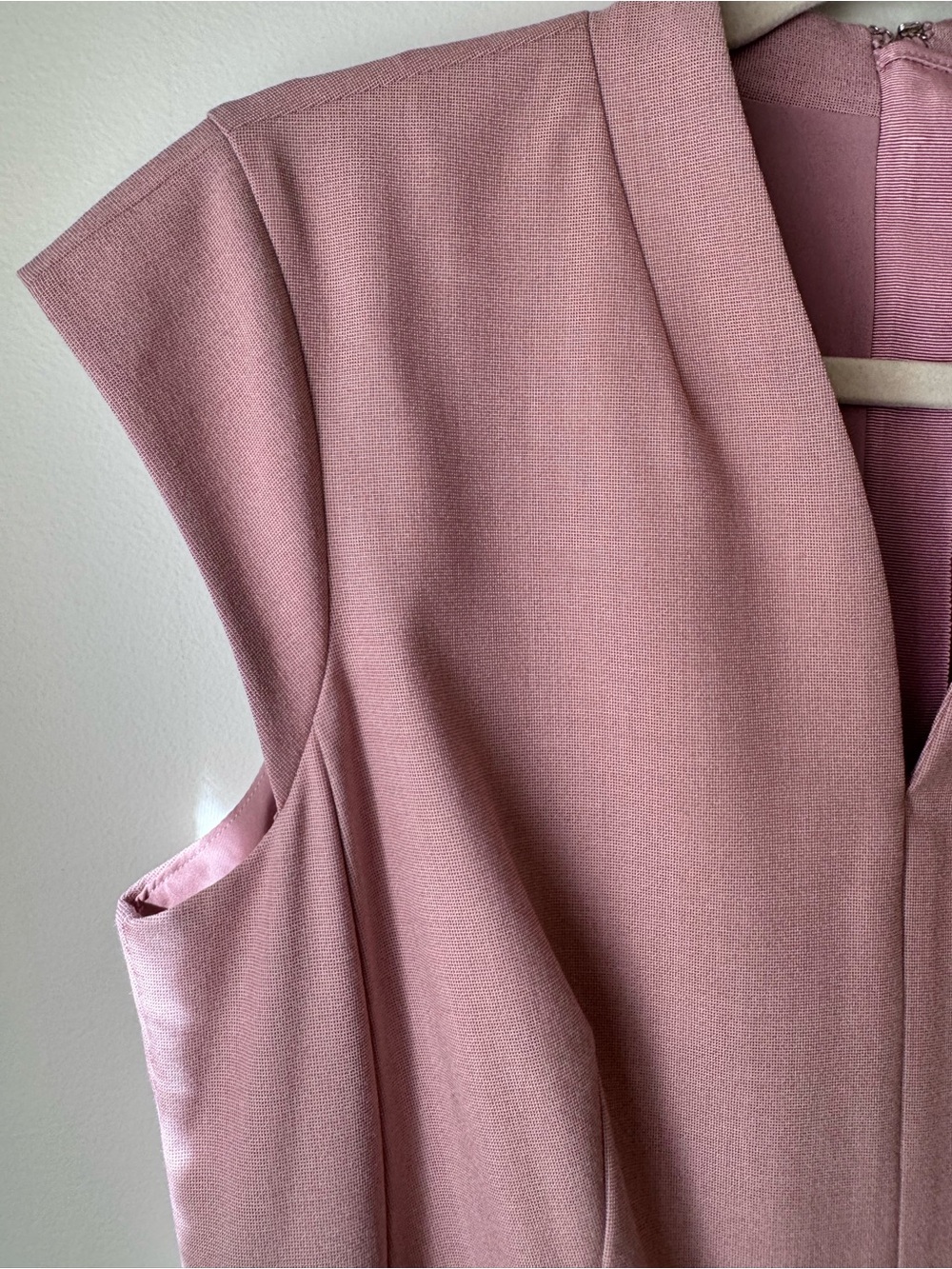 Ann Taylor Mauve Dusty rose pink Sheath Dress with matching belt - Picture 4 of 10